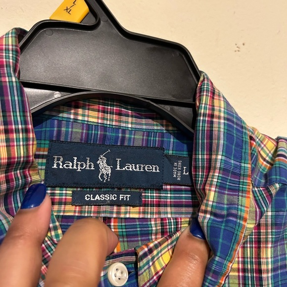 Ralph Lauren Men's Blue Plaid Shirt - Picture 3 of 4
